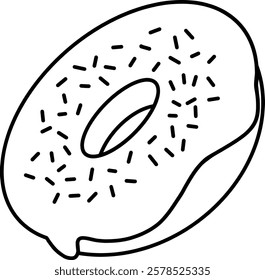 donut line drawing abstract decoration beautiful  drawing 