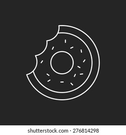 donut line icon