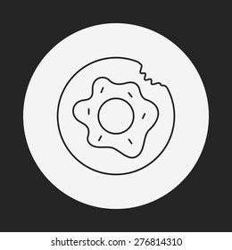 donut line icon