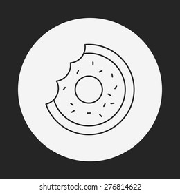 donut line icon