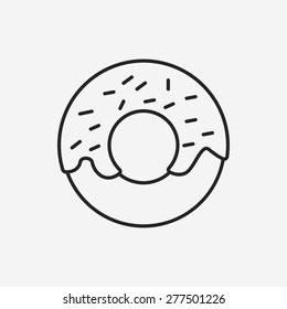 donut line icon