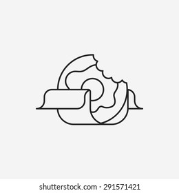 donut line icon