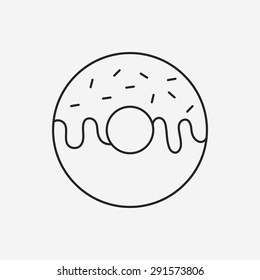 donut line icon