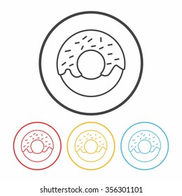 donut line icon