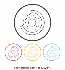 donut line icon