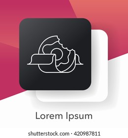 donut line icon