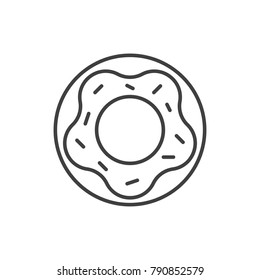 Donut line icon. 