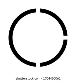 Donut line icon. Circle vector icon illustration flat style isolated on white background