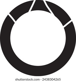 Donut line icon. Circle vector icon illustration flat style isolated on white background