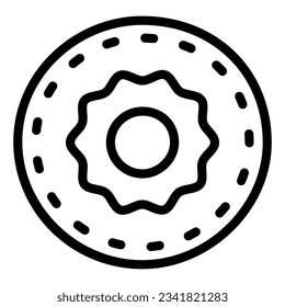 Donut line icon, confectionary concept, sweet tasty fried bakery sign on white background, doughnut icon in outline style mobile concept web design. Vector graphics.