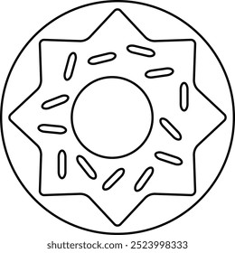 donut line icon illustration vector