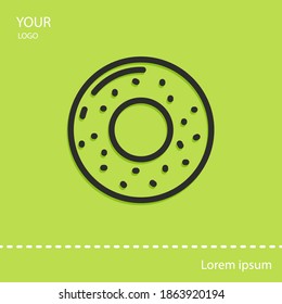 donut line icon, outline vector illustration.