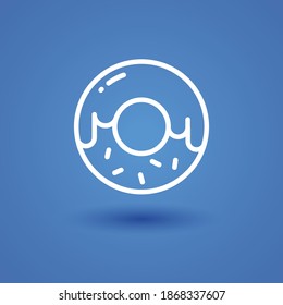 donut line icon, outline vector illustration.