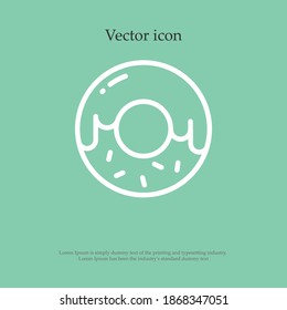 donut line icon, outline vector illustration.