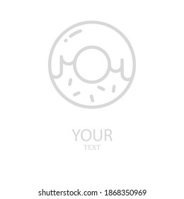 donut Linie Symbol, Umriss Vektorgrafik.