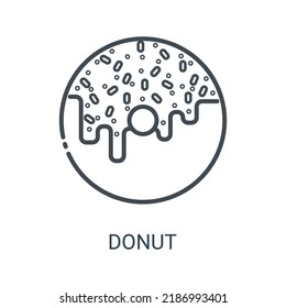 Donut line icon. Line style. Can be used for web and mobile.