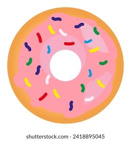 Donut line icon. Sweetness, food, hole, powder, dough, bagel, tasty, sprinkles, sweet, chocolate, flour, tasty. Vector icon for business and advertising