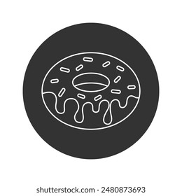 Symbol für Donutlinie. Vektorgrafik Konzeptabbildung für Design
