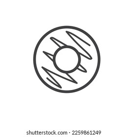 donut  line icon vector element concept design template web