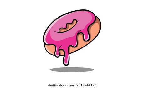 Donut logo abstract vector design template