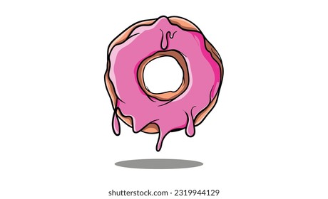 Plantilla de diseño de vector abstracto del logotipo de donut