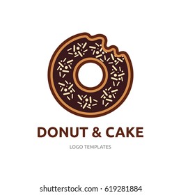 donut logo concept in simple style