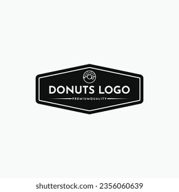 Donut logo design emblem badge stamp sticker creative idea