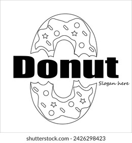 diseño del logotipo de donut para la tienda de donut