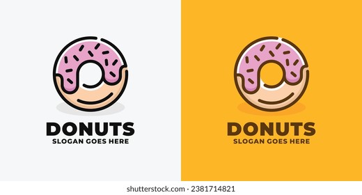 Donut logo design vector illustration