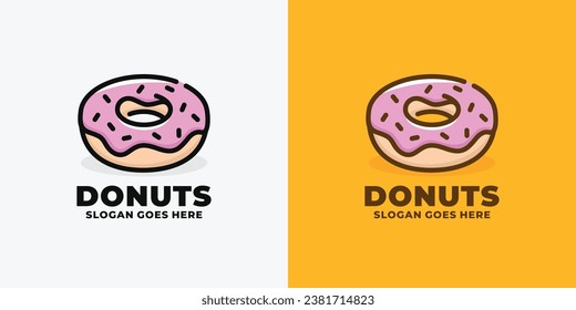 Donut logo design vector illustration