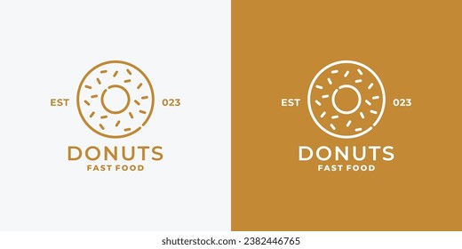 Donut logo design vector illustration