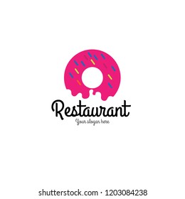 donut logo. designed for coffe, restaurant fastfood and sweet-shop