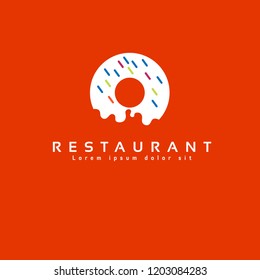 donut logo. designed for coffe, restaurant fastfood and sweet-shop