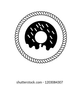 donut logo. designed for coffe, restaurant fastfood and sweet-shop