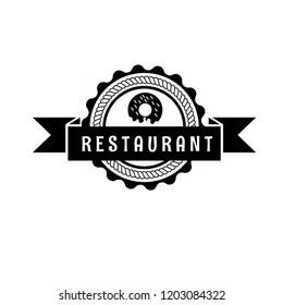 donut logo. designed for coffe, restaurant fastfood and sweet-shop