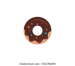 Donut logo food candy vector icon 