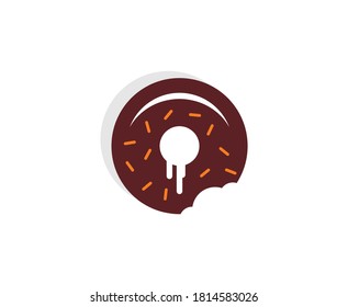 Donut logo food tasty vector icon 