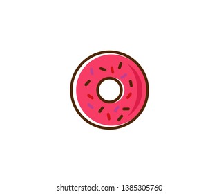 Donut logo food vecot icon 