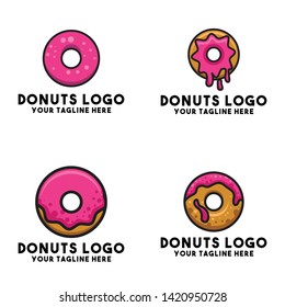 donut logo free vector design shape concept bread delicious