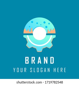 donut logo with a gear combination