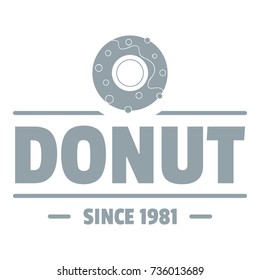 Donut logo. Simple illustration of donut vector logo for web