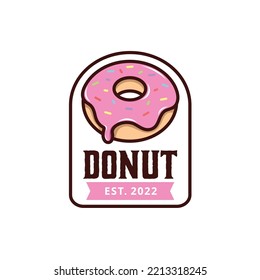 Donut logo. Simple donut logo. Donut logo template