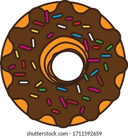 donut logo stock illustration design