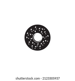 Donut logo vector illustration icon design template.