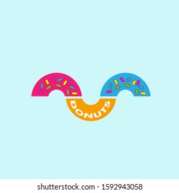 Donut logo vector illustration for restaurant business
