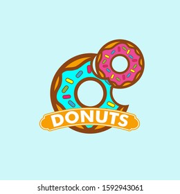 Donut logo vector illustration for restaurant business