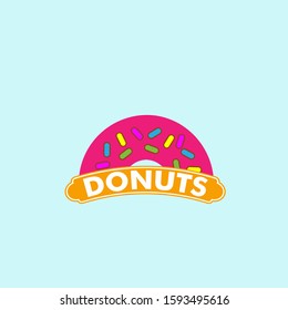 Donut logo vector illustration for restaurant business