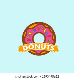 Donut logo vector illustration for restaurant business