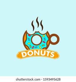 Donut logo vector illustration for restaurant business