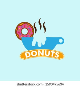 Donut logo vector illustration for restaurant business